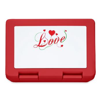 Love lettering with strand of thorns - Lunchbox - red - Front