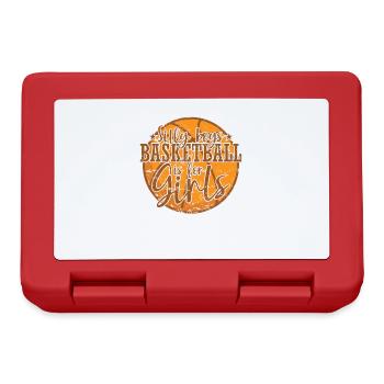 Silly Boys Basketball is for Girls Frauen Sport - Brotdose - Rot - Vorne