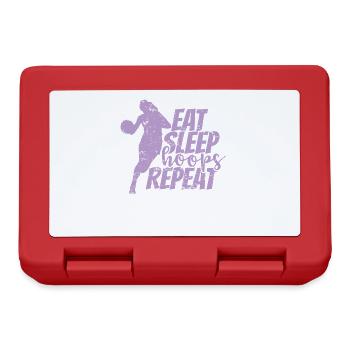 Eat Sleep hoops Repeat Basketball Women - Lunchbox - red - Front