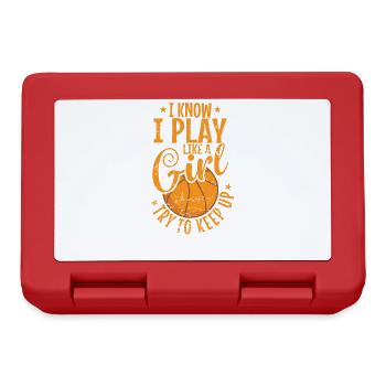 I Know I play like a Girl Basketball - Brotdose - Rot - Vorne