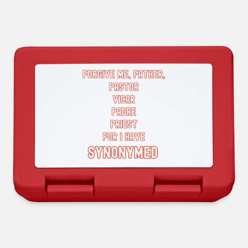 Forgive me father synonym - Lunchbox - red
