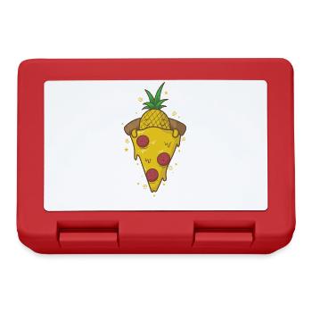 Pizza with pineapple Hawaii with cheese - Lunchbox - red - Front