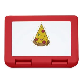 delicious pizza with salami - Lunchbox - red - Front