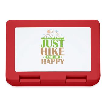 Just Hike and be Happy Outdoor Hobby - Lunchbox - red - Front