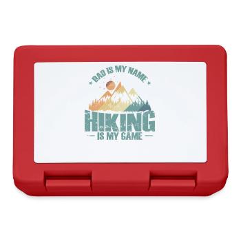 Dad is my Name Hiking is my Game Nature Hobby - Lunchbox - red - Front