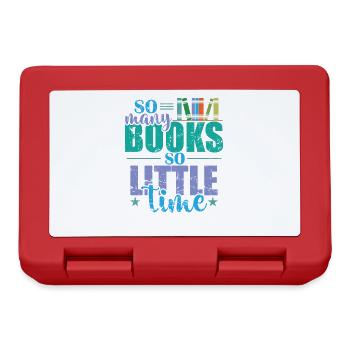 So many Books, so little Time Bookworm - Lunchbox - red - Front