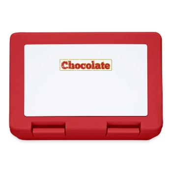 Chocolate Süßes Kakao - Brotdose - Rot - Vorne