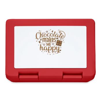 Chocolate makes me happy whole milk - Lunchbox - red - Front