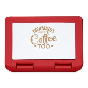 Mermaids need Coffee too Koffein Cappuccino - Brotdose - Rot - Vorne