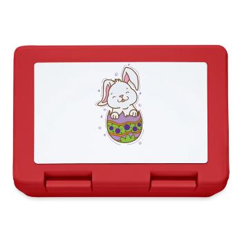 Osterhase schlüpt aus einem Osterei - Brotdose - Rot - Vorne