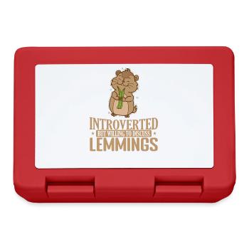 Introverted but willing to Discuss Lemmings - Brotdose - Rot - Vorne