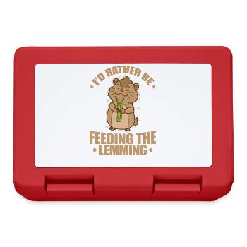 I'd rather be feeding the Lemming Nagetier - Brotdose - Rot - Vorne