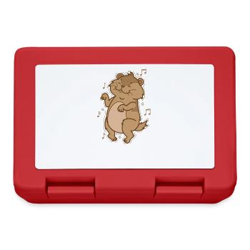 Lemming Loves Music Rodent - Lunchbox - red - Front