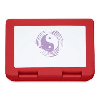 Muster Yin and Yang Symbol Zeichen Harmonie - Brotdose - Rot - Vorne