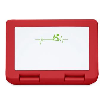 Heartbeat line my heart beats for camping - Lunchbox - red - Front