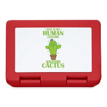 This is my Human Costume I'm really a Cactus - Lunchbox - red - Front