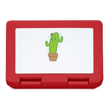 Cactus in Pot Plant Environment - Lunchbox - red - Front