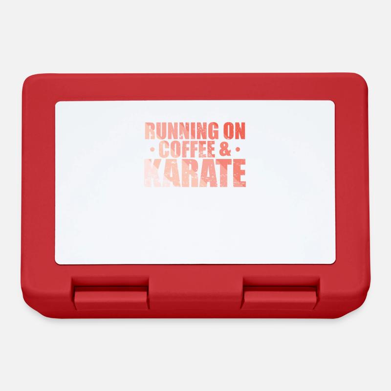 Running on Coffee & Karate - Lunchbox - red