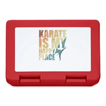 Le karaté est mon endroit de bonheur - Boîte à goûter - rouge - Devant