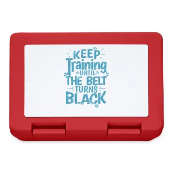 Karate, Keep Training until the Belt turns Black - Lunchbox - red - Front