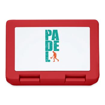 Padel Tennis avec des joueurs de padel - Boîte à goûter - rouge - Devant