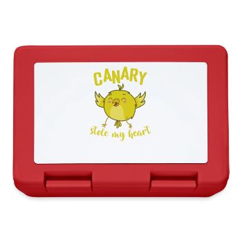 Canari volé mon coeur jaune oiseau mignon - Boîte à goûter - rouge - Devant