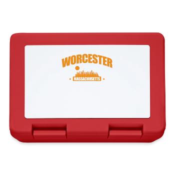 Worcester, Massachusetts City in the USA - Lunchbox - red - Front