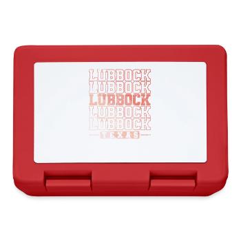 Lubbock, Texas City in the USA - Lunchbox - red - Front