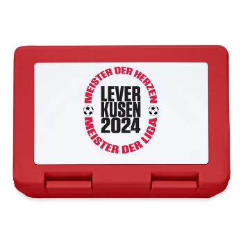 Leverkusen 2024 Meister der Herzen und Liga - Brotdose - Rot - Vorne