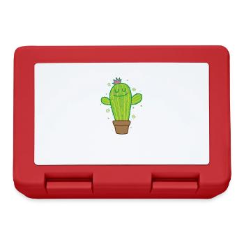 La plante de cactus se réjouit - Boîte à goûter - rouge - Devant