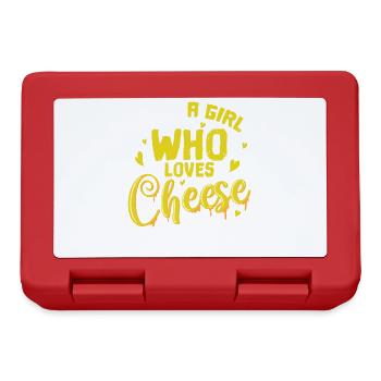 Käse Une fille qui aime le fromage - Boîte à goûter - rouge - Devant