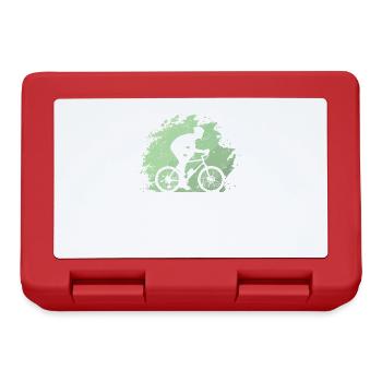Riding a bike outdoors - Lunchbox - red - Front
