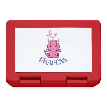 Love Dragons Mythical Dragon - Lunchbox - red - Front