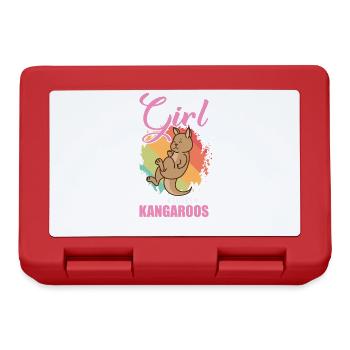 Une fille aime Kangaroos Australie - Boîte à goûter - rouge - Devant