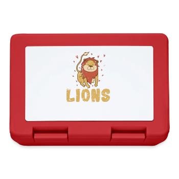 Lions in Africa Lion - Lunchbox - red - Front