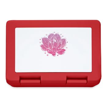 Fleur de lotus fleurit sur la plante - Boîte à goûter - rouge - Devant