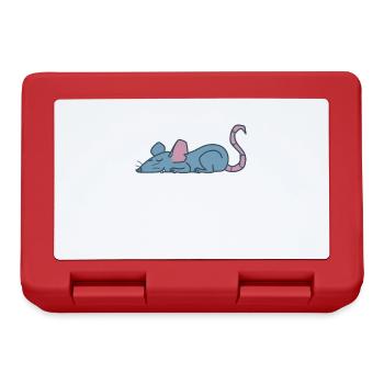 Rat sleeping nature rodent - Lunchbox - red - Front