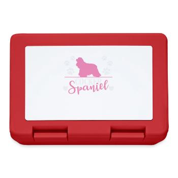 Cocker Spaniel avec empreinte de patte - Boîte à goûter - rouge - Devant