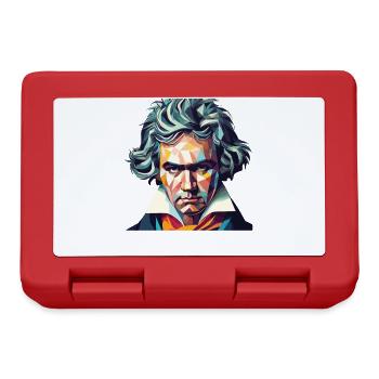 Beethoven Polygon Geometrische Kunst - Brotdose - Rot - Vorne