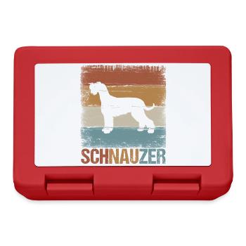 Schnauzer Hund Hundehalter Geschenkidee - Brotdose - Rot - Vorne