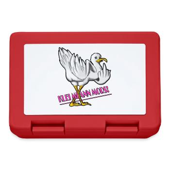 Norden Plattdeutsch Spruch klei mi ann Mors Möwe - Lunchbox - red - Front