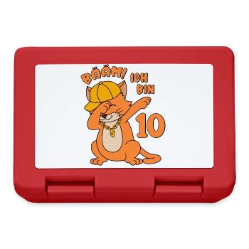 10. Geburtstag - 10 Jahre alt - Bääm! Ich bin 10 - Brotdose - Rot - Vorne