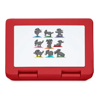 Yoga Pose Sport Elefant Witzig humorvoll Geschenk - Brotdose - Rot - Vorne