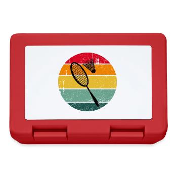 Vintage rétro badminton federball idée cadeau - Boîte à goûter - rouge - Devant