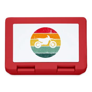 Vintage Retro Motorcycle Biker Motorcycles Racing - Lunchbox - red - Front