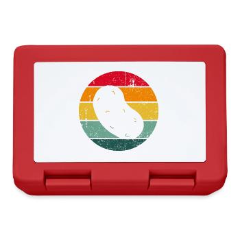 Vintage Retro Potato Funny Gift Idea - Lunchbox - red - Front