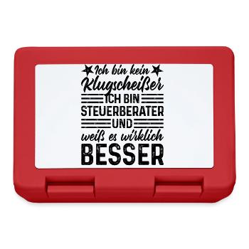 Steuerberater lustiger Spruch kein Klugscheißer - Brotdose - Rot - Vorne