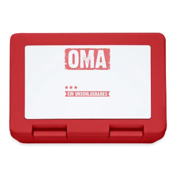 oma und opa team - Brotdose - Rot - Vorne