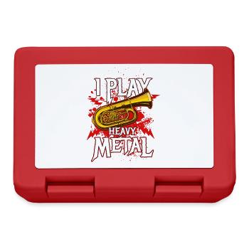 Ich Spiele I Play Heavy Metal Fans Orchesterband - Brotdose - Rot - Vorne