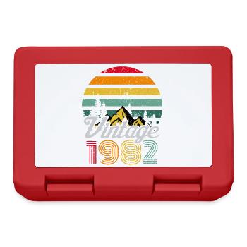 Vintage 1982 82 Anniversaire Rétro Vintage Cadeau - Boîte à goûter - rouge - Devant